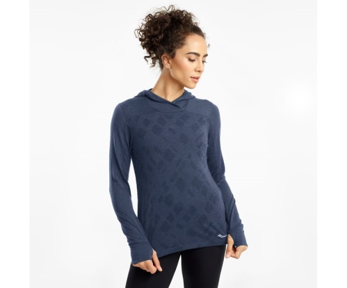 Tenis Saucony Ramble Long Sleeve Mujer Tops Ropa Mood Indigo México MX-639-HX